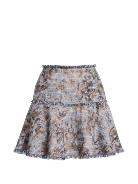 Cinq à Sept printed tweed mini skirt