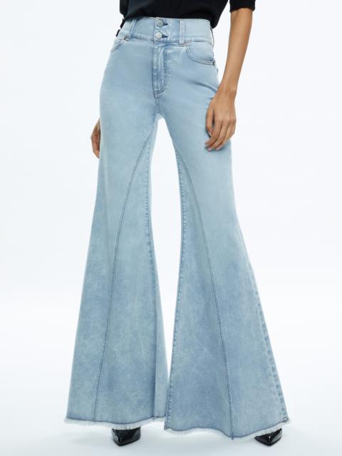 Alice + Olivia BEAUTIFUL SEAMED WIDE LEG JEAN