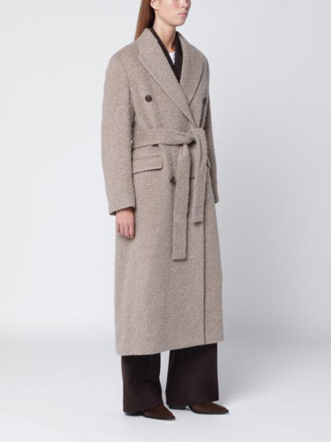 Golden Goose Greige wool-blend belted coat