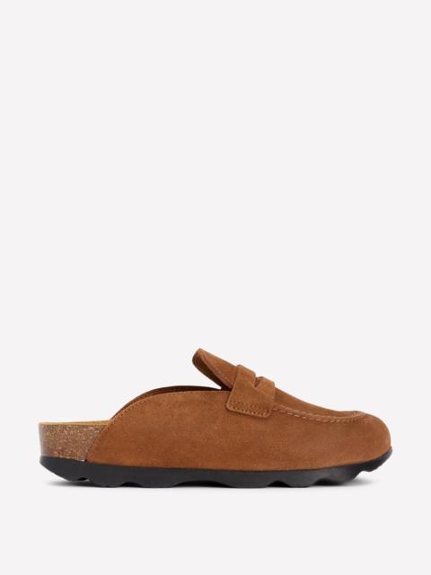 BODEN Suede Mule Clog-Raw Umber
