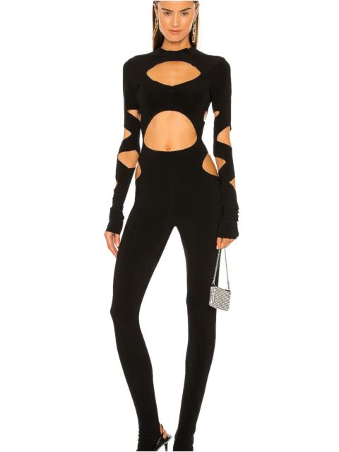 NORMA KAMALI Long Sleeve Aztec Catsuit