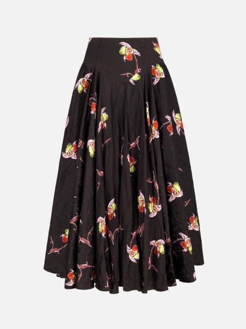EMILIA WICKSTEAD Nera Skirt in Black Satin