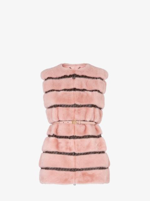 FENDI Pink mink vest