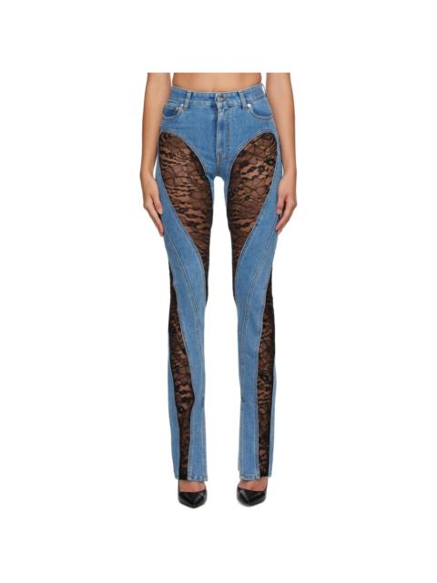MUGLER Blue Lace Jeans