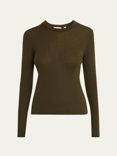 A.L.C. Kyle Ribbed Wool Crewneck Sweater