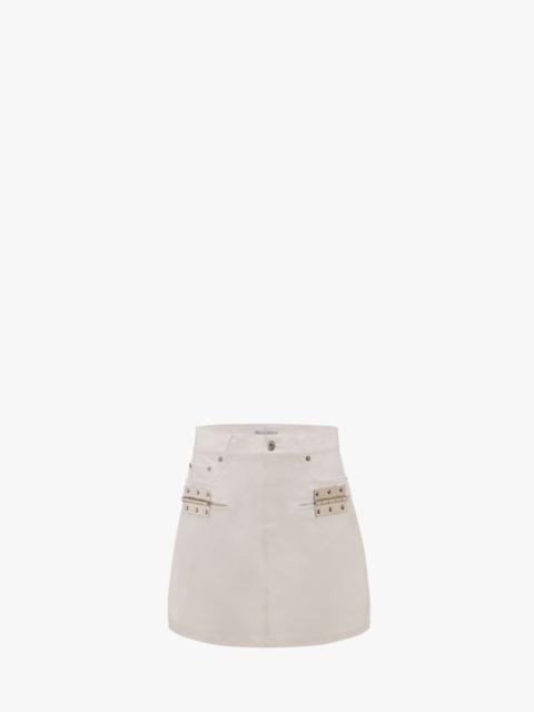 HINGE DENIM MINI SKIRT