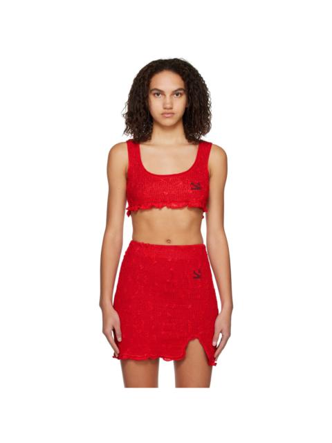 Red Cropped Tank Top