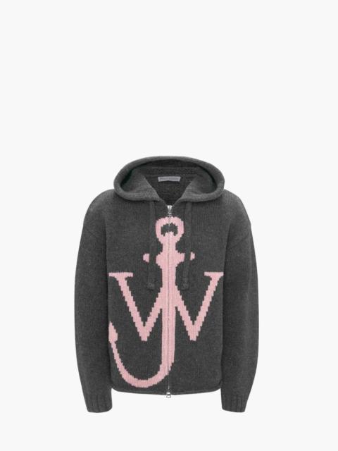 JW Anderson ZIP FRONT ANCHOR HOODIE