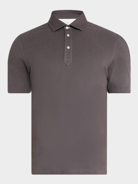 Brunello Cucinelli Men's Slim Cotton Polo Shirt