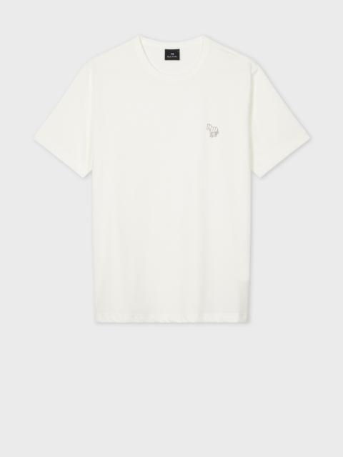 Paul Smith Ecru 'Zebra Stripe' Logo T-Shirt