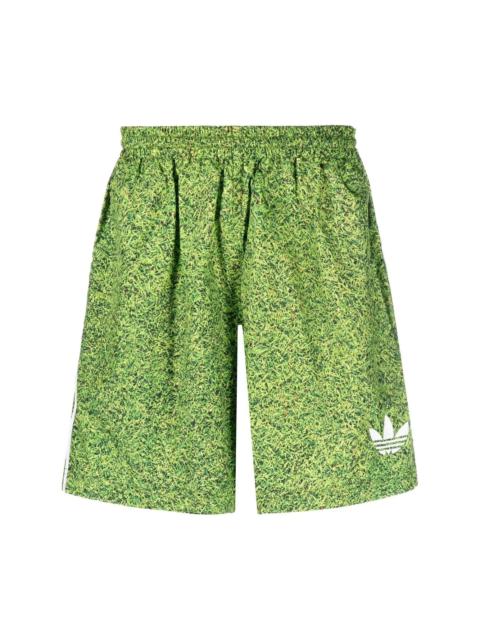 adidas x Kerwin Frost grass-print track shorts