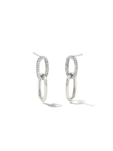 KENDRA SCOTT 0.42 ct Elisa 14k White Gold Interlocking Drop Earrings in White Diamond