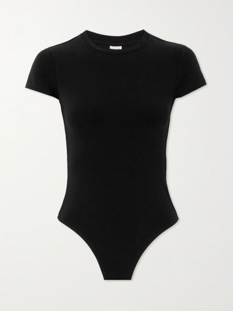RE/DONE Stretch-cotton jersey bodysuit Black