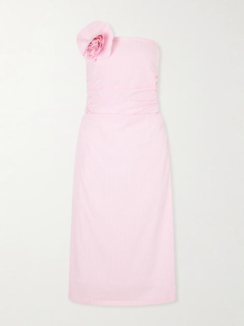 BERNADETTE Vera Embellished Gingham Cotton Dress