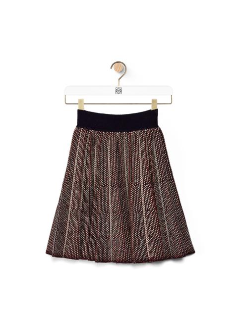Loewe Pleated knit mini skirt in wool