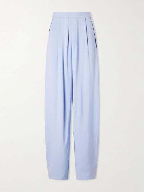 JAMIE HALLER Arc silk tapered pants Sky blue