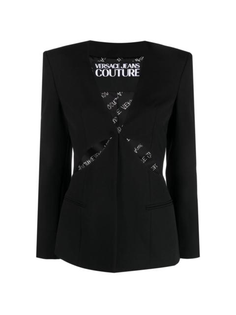 single-breasted cut-out blazer