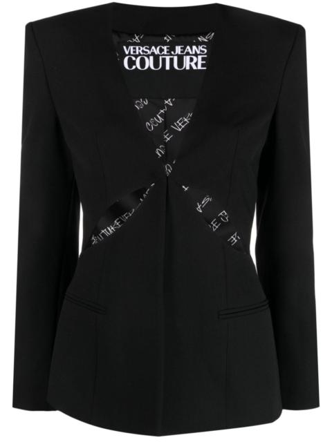 VERSACE JEANS COUTURE single-breasted cut-out blazer