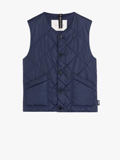 NEW HIG BLUE NYLON QUILTED LINER VEST