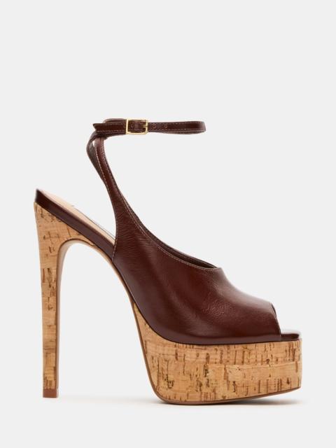STEVE MADDEN ALARIC BROWN LEATHER
