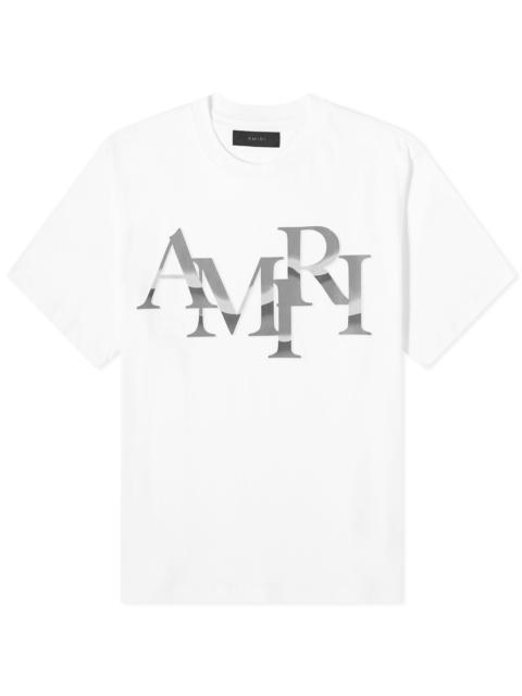 AMIRI AMIRI Chrome Staggered Logo T-Shirt