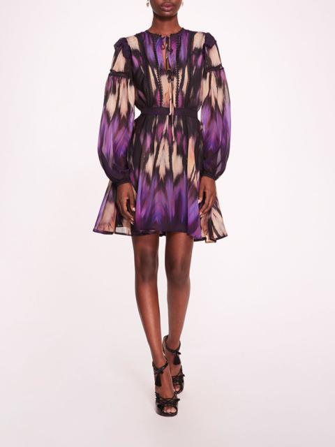 ABSTRACT VISCOSE MINI DRESS