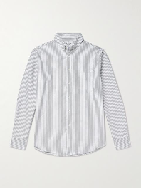Portuguese Flannel Belavista Button-Down Collar Pinstriped Cotton Oxford Shirt