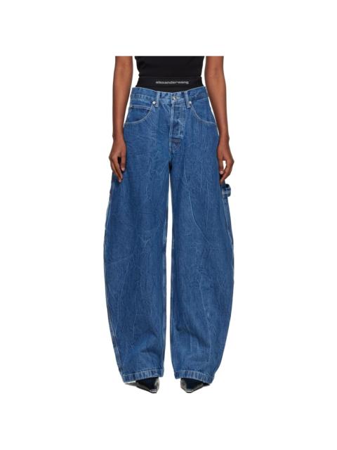 Alexander Wang Blue Pre-Styled Mid-Rise Oversized Jeans