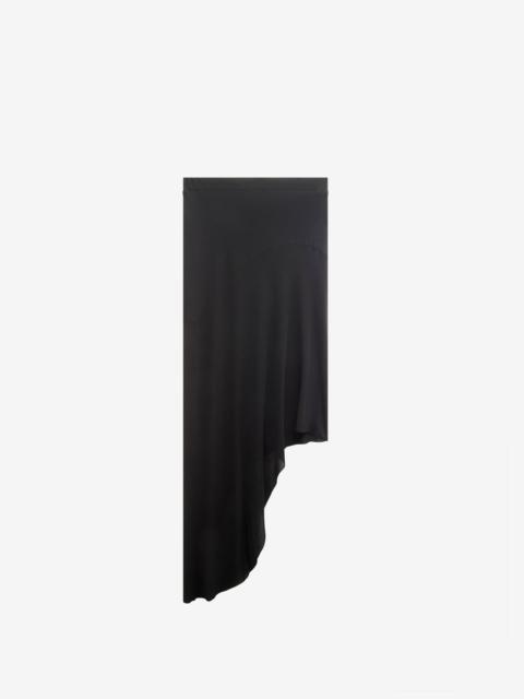 The Frankie Shop Kitty Sheer Asymmetric Skirt - Black
