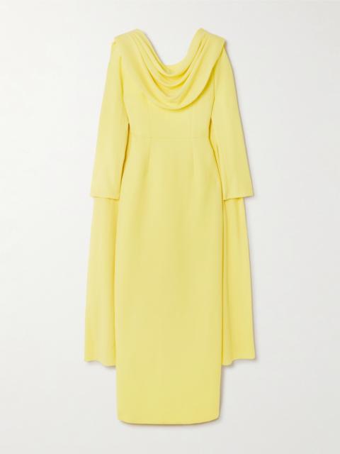 EMILIA WICKSTEAD Zaira Draped Wool-crepe Gown
