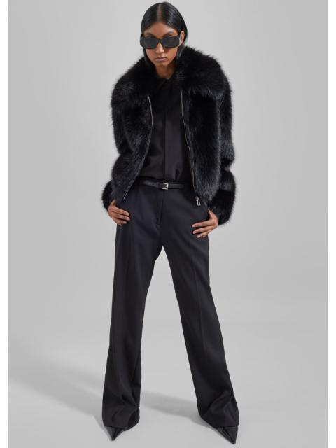 The Frankie Shop Hope Faux Fur Jacket - Black