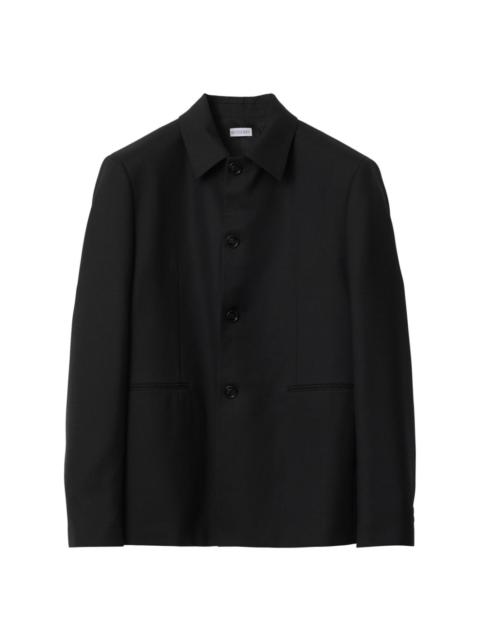 button-down wool tailored jacket