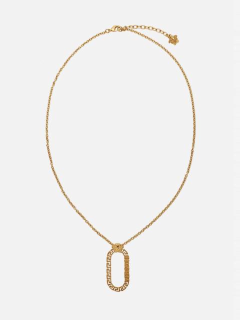 VERSACE Greca Oval Necklace