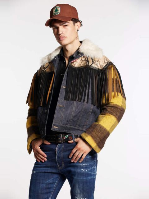 DSQUARED2 WESTERN MESH-UP JEAN KABAN