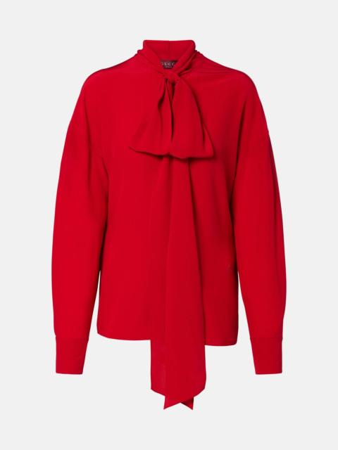 GUCCI Bow-detail silk blouse