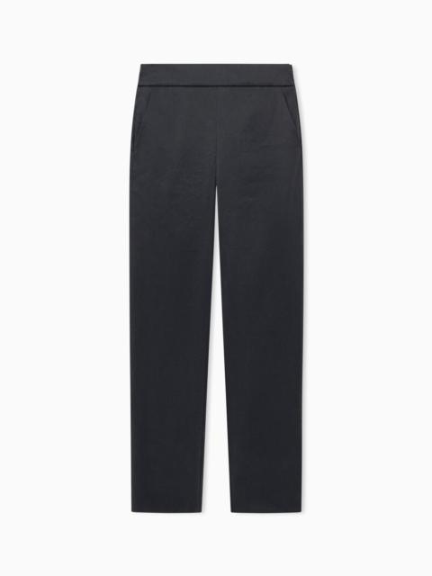 GIORGIO ARMANI SLIM-FIT TROUSERS IN COMPACT STRETCH SILK
