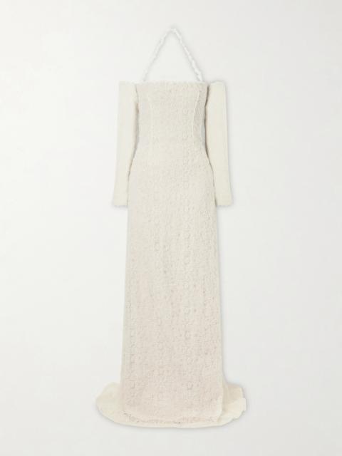 DANIELLE FRANKEL Evie Embroidered Tulle And Organza Gown