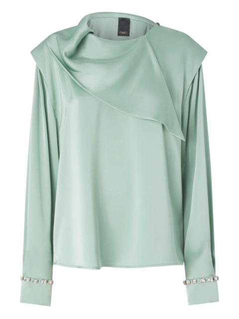 PINKO draped embellished-cuff top