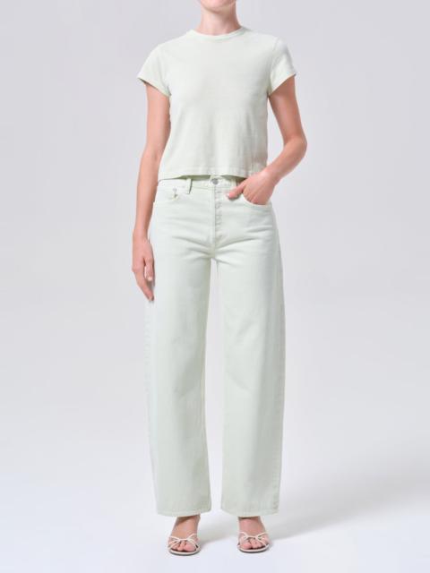 AGOLDE ARC JEAN 32" IN MINT CREAM