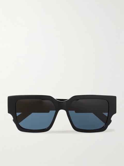 Dior CD SU Square-Frame Acetate and Silver-Tone Sunglasses Black