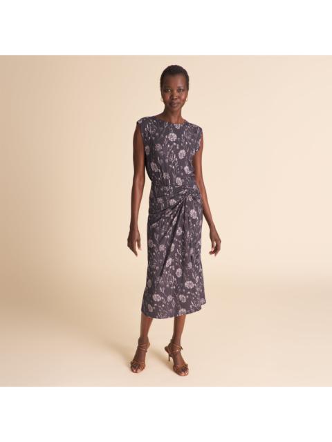 M.M.LaFleur Zita Drape Dress - Light Printed Jersey