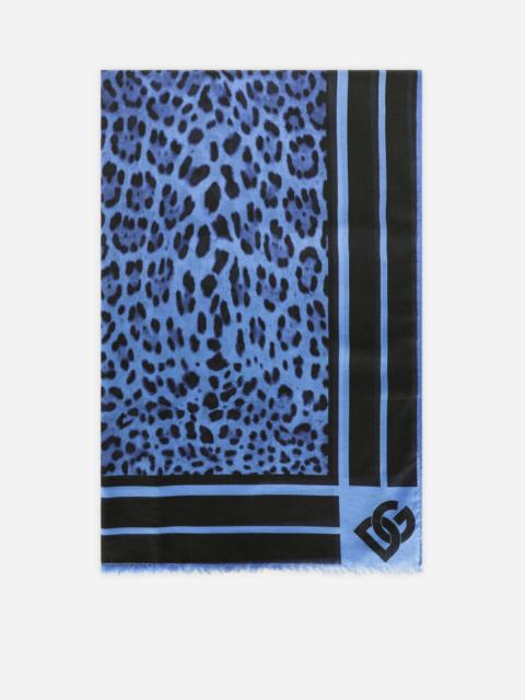 Dolce & Gabbana Neon leopard-print cotton sarong (110 x 190)