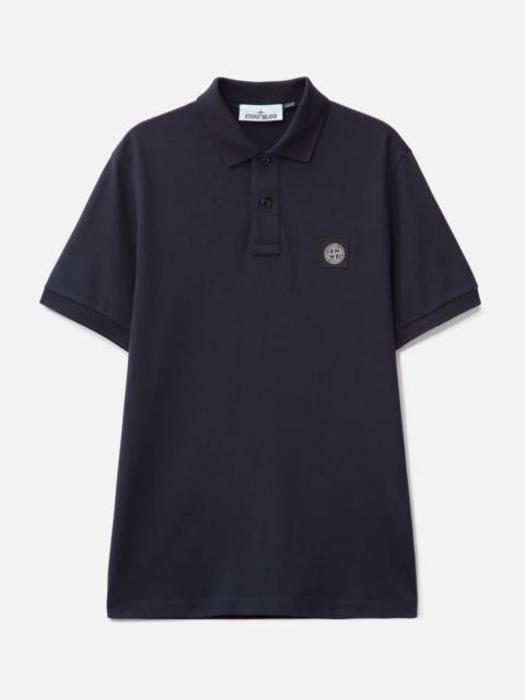 Stone Island SHORT-SLEEVE POLO SHIRT WITH COMPASS PATCH