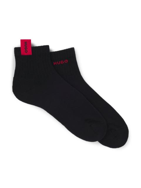 HUGO TWO-PACK OF QUARTER-LENGTH SOCKS WITH LOGO DETAILS