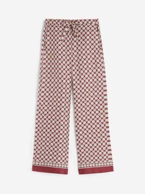 'S Max Mara Amelia Printed Drawstring Silk Twill Trousers