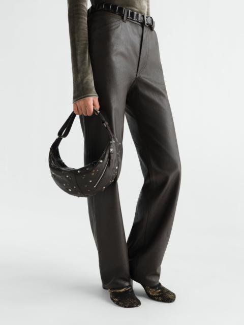 Lemaire MINI QUIVER CLIP BAG IN SATELLITE-STUDDED GRAINED BUFFALO LEATHER
