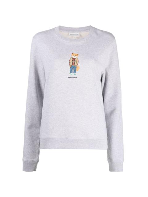 fox-print cotton sweatshirt