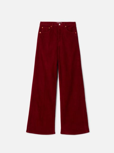 RE/DONE High Rise Wide Leg - Beet Cord