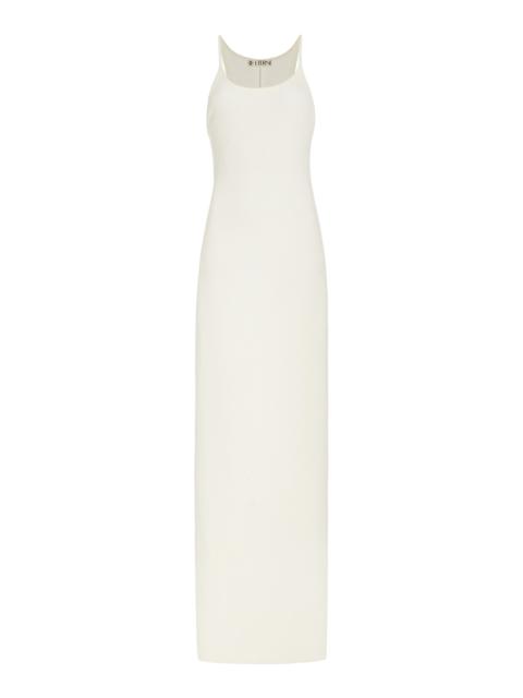 ÉTERNE Ribbed-Jersey Maxi Tank Dress ivory