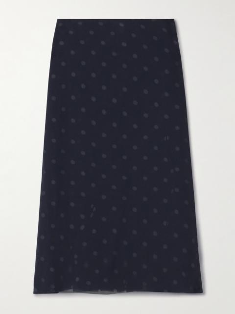 Acne Studios Layered Distressed Polka-dot Chiffon Skirt